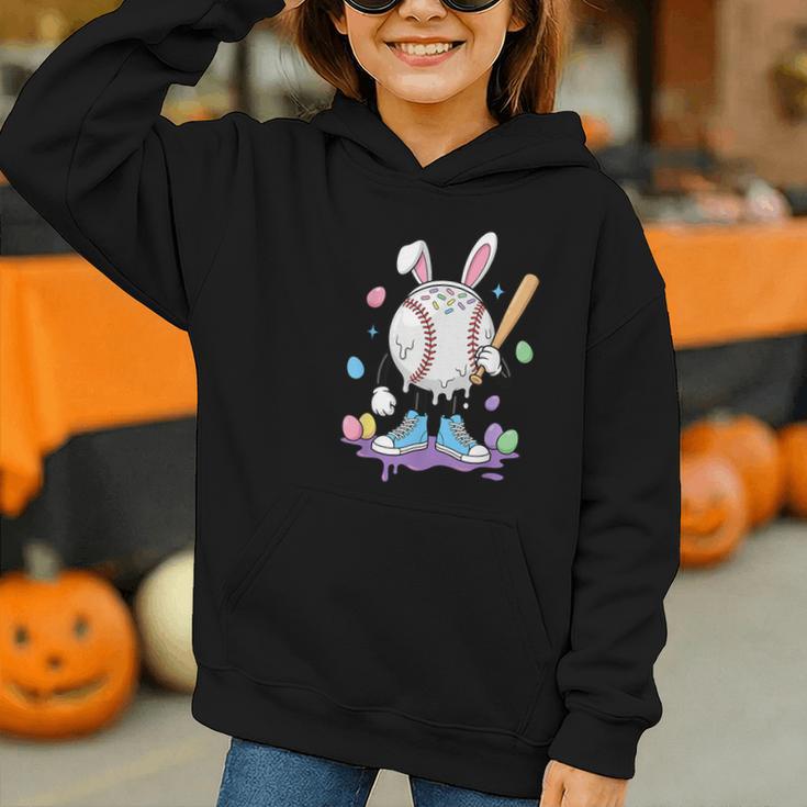 Baseball Ice Cream Drip Youth Boys Cute Easter Sports Graphic Youth Hoodie Baseball Ice Cream Drip Youth Boys Cute Easter Sports Graphic Youth Hoodie