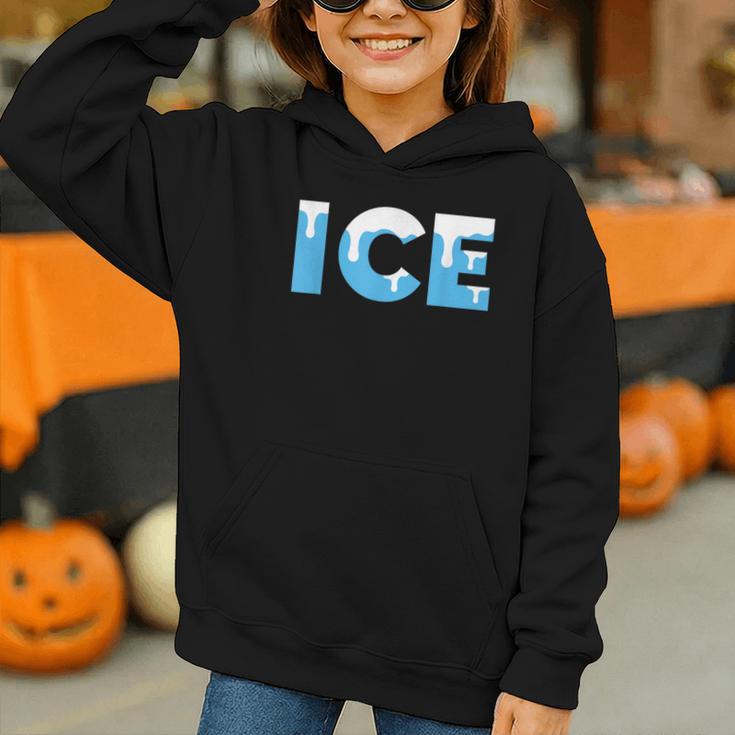 Baseball ICE Ice Cream Drip Baseball Drip Baseball Graphic Youth Hoodie