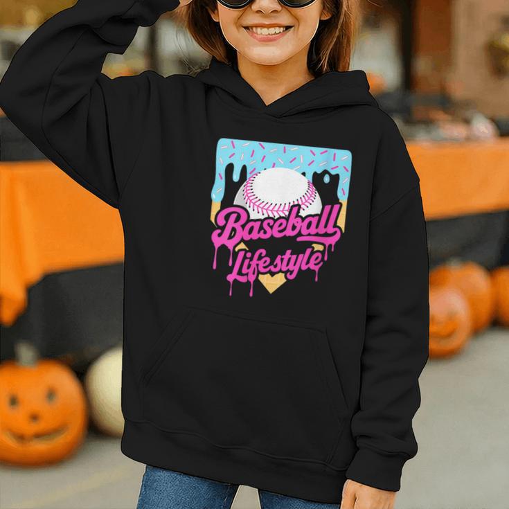 Baseball Life Lifestyle Home Plate Ice Cream Drip Men Boys Graphic Youth Hoodie Baseball Life Lifestyle Home Plate Ice Cream Drip Men Boys Graphic Youth Hoodie
