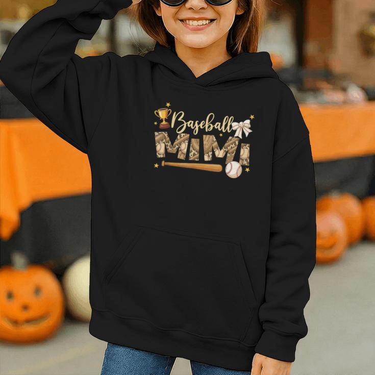 Baseball Mimi Vintage Baseball Lover Graphic Youth Hoodie