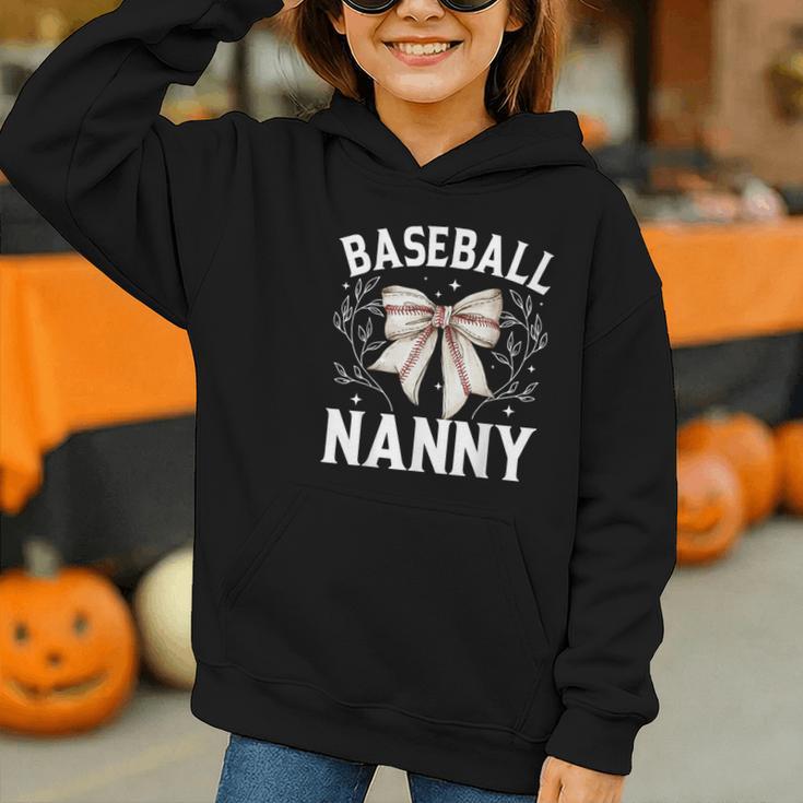 Baseball Nanny Baseball Coquette Bow Graphic Youth Hoodie Baseball Nanny Baseball Coquette Bow Graphic Youth Hoodie