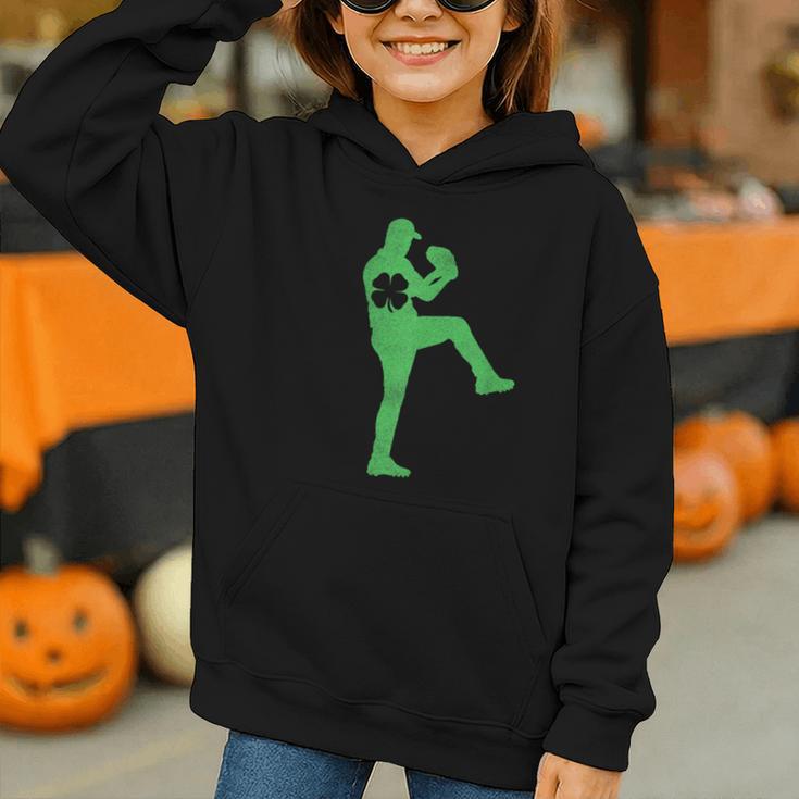 Baseball Shamrock St Patrick's Day Saint Paddy's Graphic Youth Hoodie Baseball Shamrock St Patrick's Day Saint Paddy's Graphic Youth Hoodie
