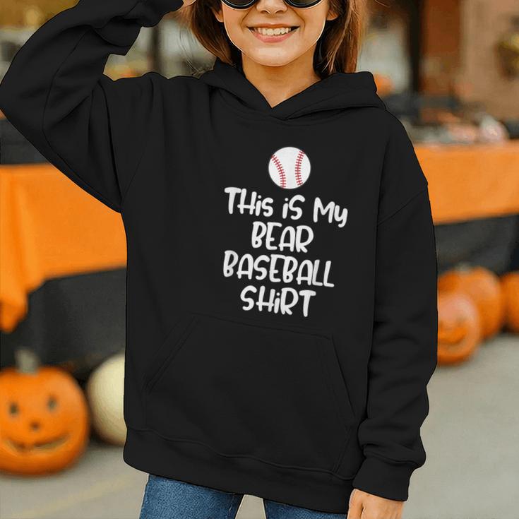 Bear Baseball Shirt For Players Fans And Moms Graphic Youth Hoodie Bear Baseball Shirt For Players Fans And Moms Graphic Youth Hoodie