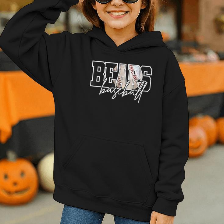 Bears Baseball Mom Game Day School Spirit Bear Pride Graphic Youth Hoodie Bears Baseball Mom Game Day School Spirit Bear Pride Graphic Youth Hoodie