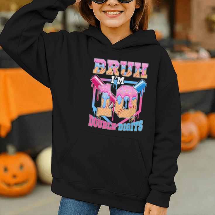 Boys 10 Double Digits 10th Birthday Ice Cream Baseball Drip Graphic Youth Hoodie Boys 10 Double Digits 10th Birthday Ice Cream Baseball Drip Graphic Youth Hoodie