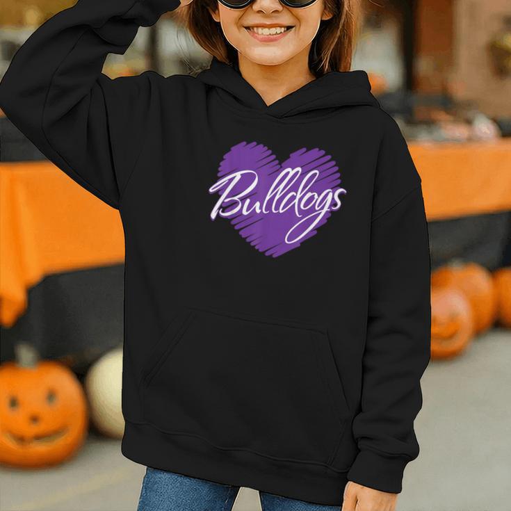 Bulldogs Heart Back To School Spirit P Graphic Youth Hoodie Bulldogs Heart Back To School Spirit P Graphic Youth Hoodie