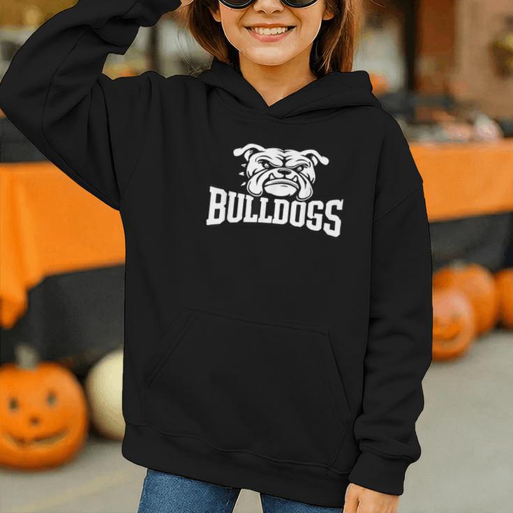Bulldogs Mascot Back To School Team Spirit Graphic Youth Hoodie
