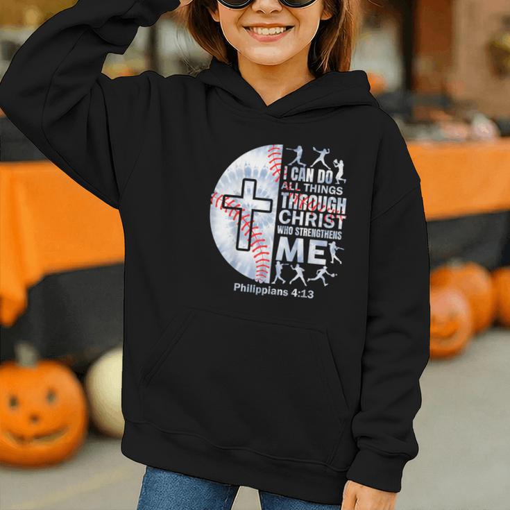 Christian Baseball Men Boy Player Team Religious Philippians Graphic Youth Hoodie Christian Baseball Men Boy Player Team Religious Philippians Graphic Youth Hoodie