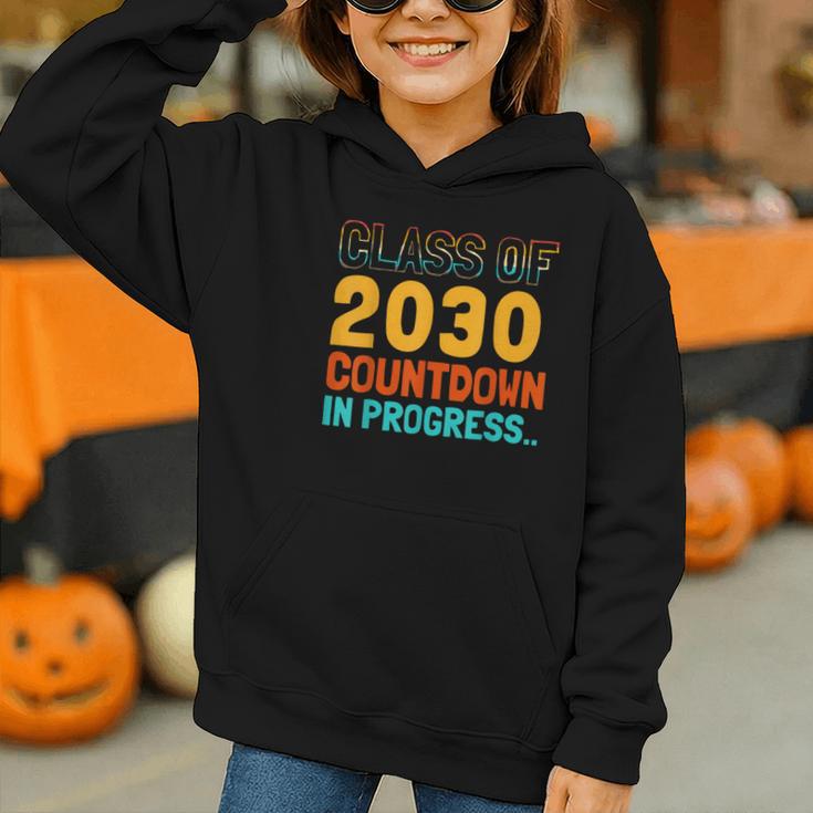 Class Of 2030 Countdown In Progress Fun Back To School Retro Graphic Youth Hoodie Class Of 2030 Countdown In Progress Fun Back To School Retro Graphic Youth Hoodie
