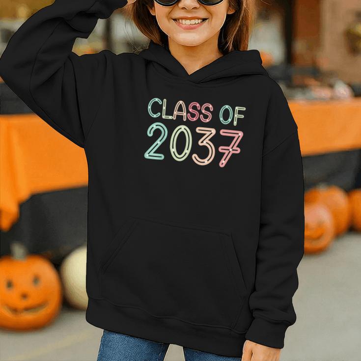 Class Of 2037 Grow With Me Kindergarten Back To School Graphic Youth Hoodie Class Of 2037 Grow With Me Kindergarten Back To School Graphic Youth Hoodie