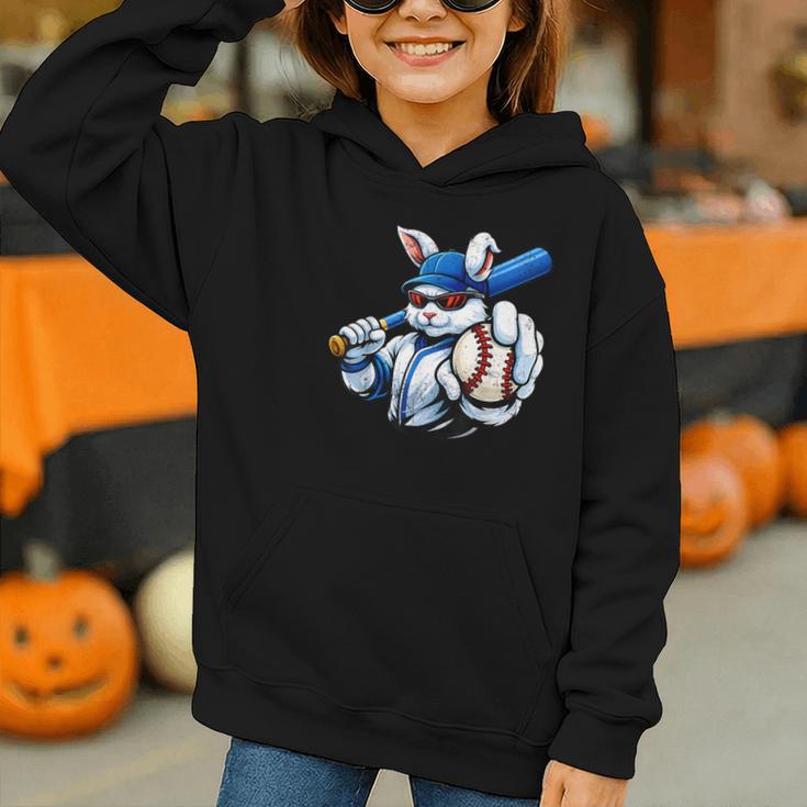 Cool Rabbit Baseball Easter Men Boy Toddler Kid Graphic Youth Hoodie