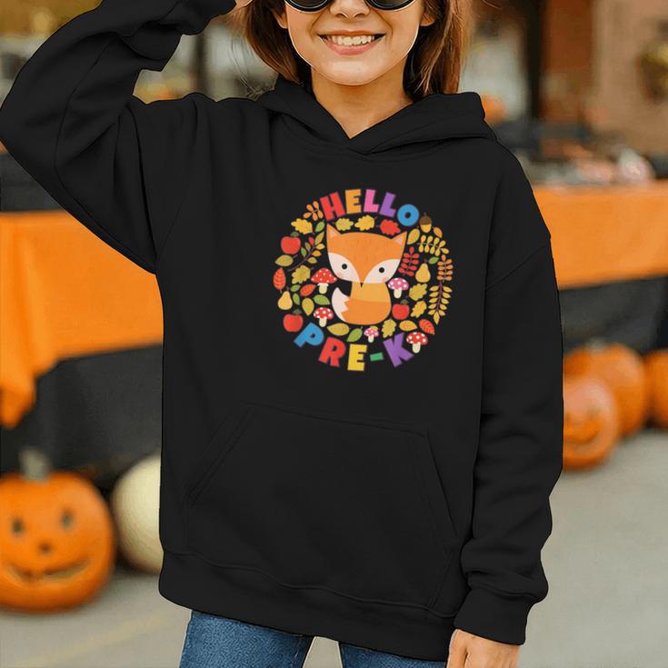 Cute Fox Back To School Woodland Animal Pre-K Graphic Youth Hoodie Cute Fox Back To School Woodland Animal Pre-K Graphic Youth Hoodie