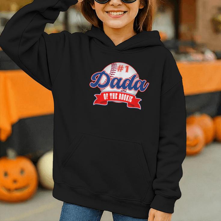 Dada Rookie Of Year 1st Birthday Baseball Theme Matching Graphic Youth Hoodie