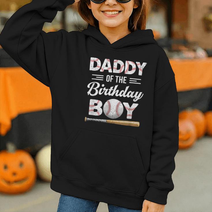 Daddy Of The Birthday Boy Baseball Matching Family Graphic Youth Hoodie
