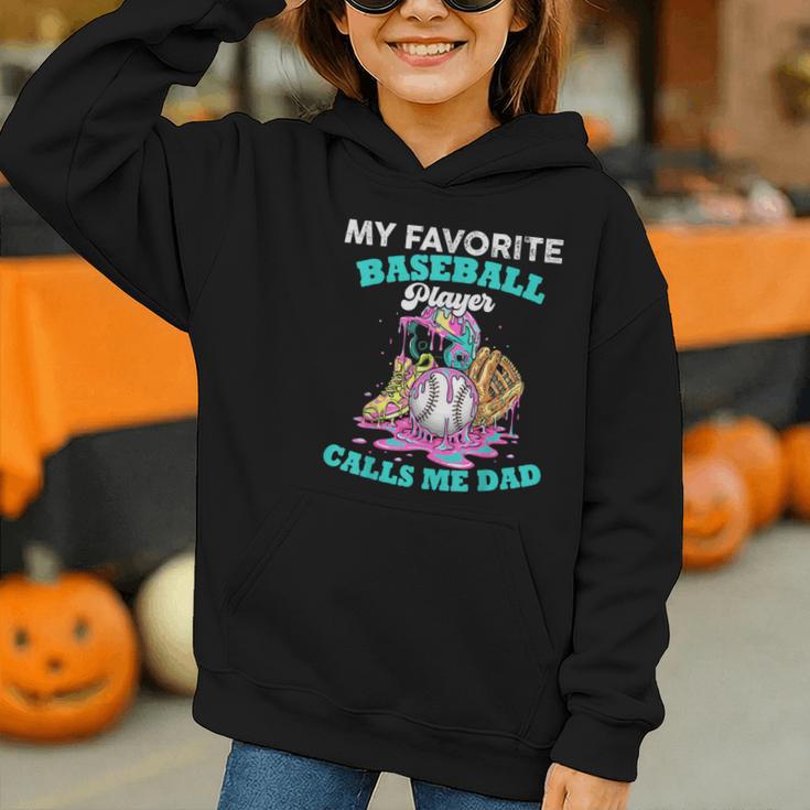 My Favorite Baseball Player Calls Me Dad Ice Cream Drip Graphic Youth Hoodie My Favorite Baseball Player Calls Me Dad Ice Cream Drip Graphic Youth Hoodie