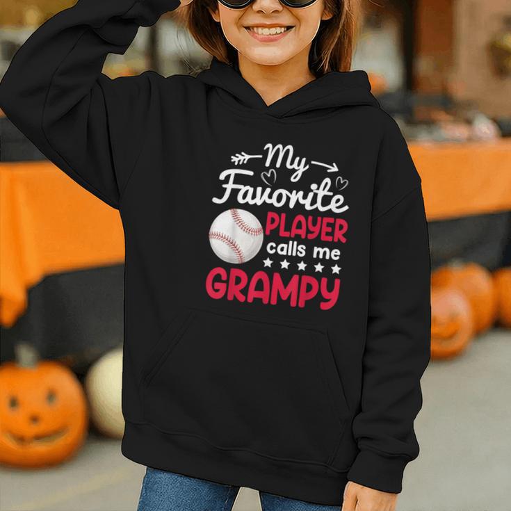 My Favorite Player Calls Me Grampy Baseball Grampy Graphic Youth Hoodie My Favorite Player Calls Me Grampy Baseball Grampy Graphic Youth Hoodie