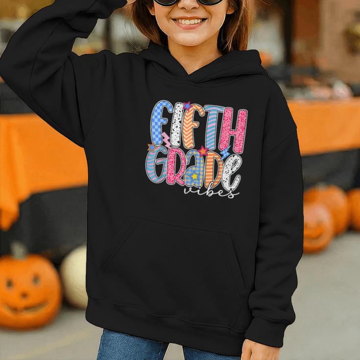 Fifth Grade Vibes 5th Grade Team Retro Back To School Graphic Youth Hoodie Fifth Grade Vibes 5th Grade Team Retro Back To School Graphic Youth Hoodie