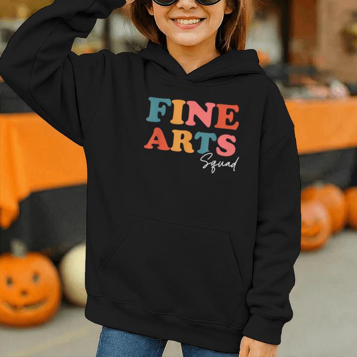 Fine Arts Squad Boho Cute Back To School Fine Arts Graphic Youth Hoodie Fine Arts Squad Boho Cute Back To School Fine Arts Graphic Youth Hoodie