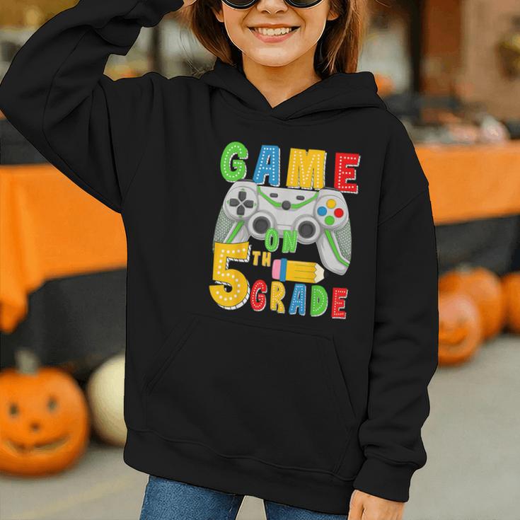 Game On Fifth Grade Back To School Gamer 5th Grade Boys Kids Graphic Youth Hoodie Game On Fifth Grade Back To School Gamer 5th Grade Boys Kids Graphic Youth Hoodie