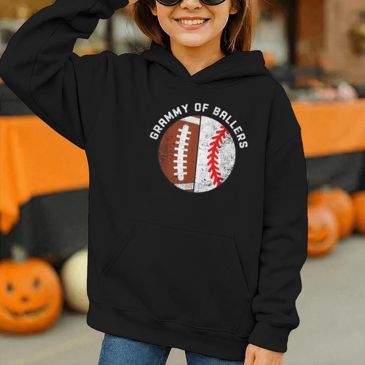 Grammy Of Ballers Football Baseball Grandma Grammy Graphic Youth Hoodie Grammy Of Ballers Football Baseball Grandma Grammy Graphic Youth Hoodie