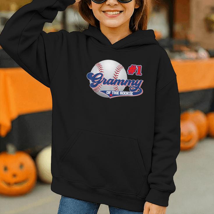 Grammy Rookie Of Year 1st Birthday Baseball Theme Matching Graphic Youth Hoodie