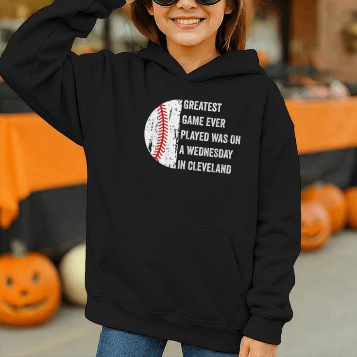Greatest Game Ever Played Was In Cleveland 2016 Baseball Graphic Youth Hoodie Greatest Game Ever Played Was In Cleveland 2016 Baseball Graphic Youth Hoodie