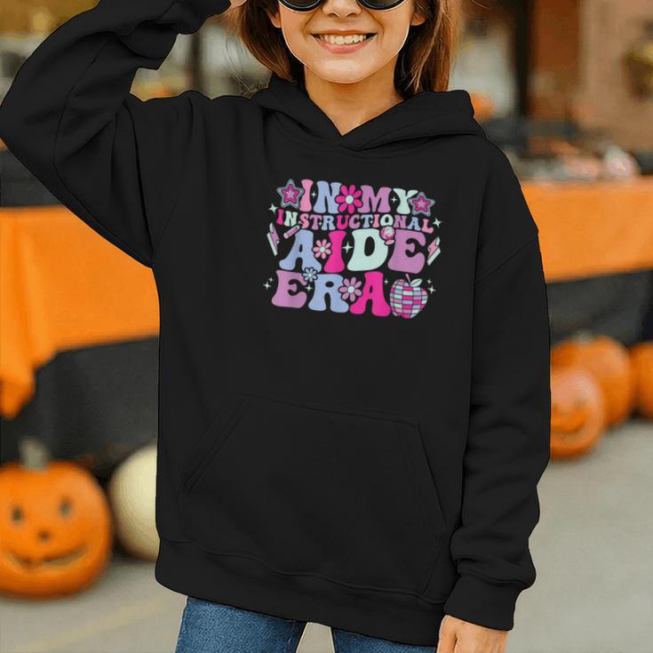 In My Instructional Aide Era Groovy Back To School Graphic Youth Hoodie