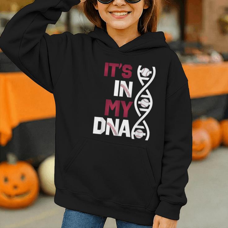 ITS In My DNA Baseball Sport Player Saying Graphic Youth Hoodie ITS In My DNA Baseball Sport Player Saying Graphic Youth Hoodie