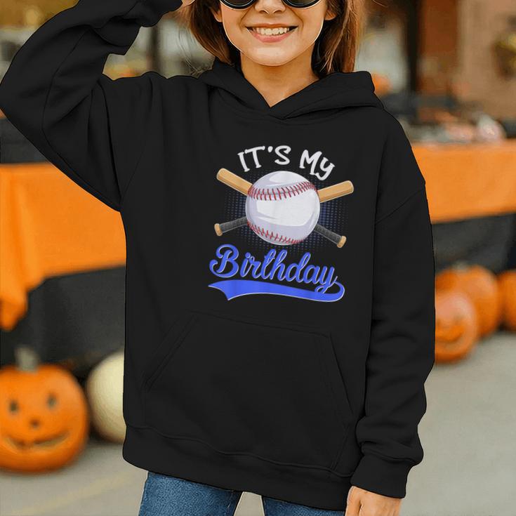 Kids 8th Baseball Birthday Party Boys Sport Fan 8 Years Old Graphic Youth Hoodie