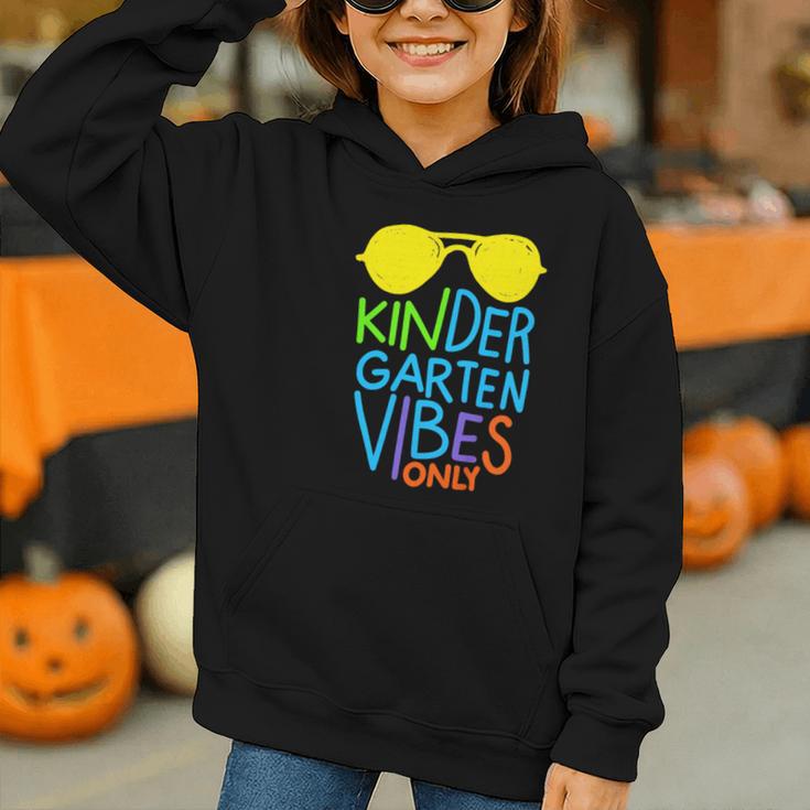 Kindergarten Vibes Only Glow Sunglasses Back To School Graphic Youth Hoodie