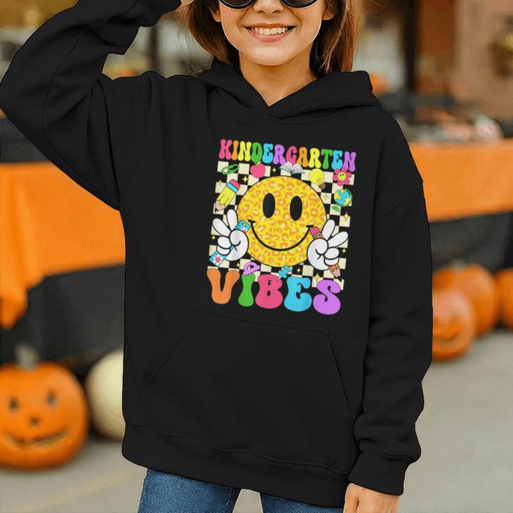 Kindergarten Vibes Smile Face Back To School Kinder Girl Kid Graphic Youth Hoodie Kindergarten Vibes Smile Face Back To School Kinder Girl Kid Graphic Youth Hoodie