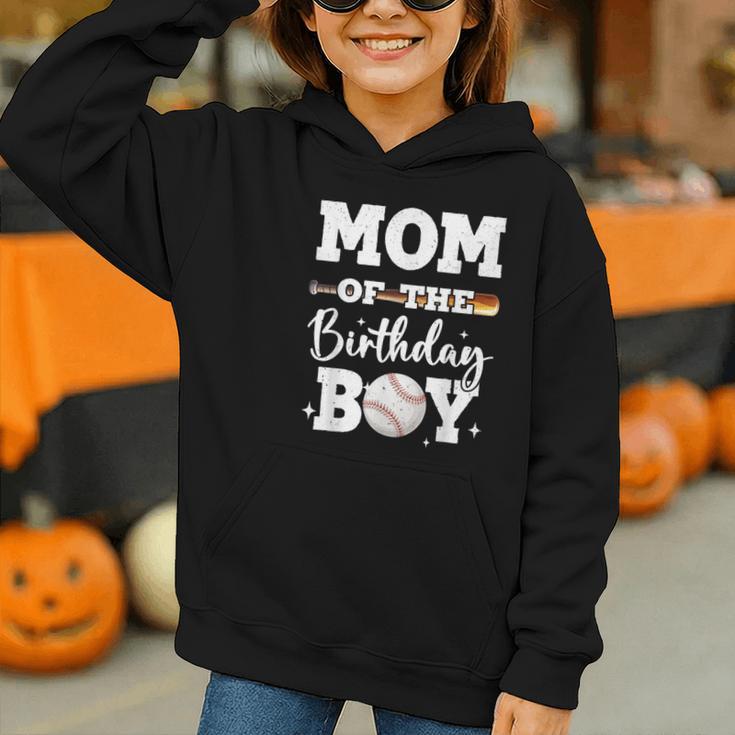 Mom Of The Birthday Boy Baseball Bday Family Graphic Youth Hoodie Mom Of The Birthday Boy Baseball Bday Family Graphic Youth Hoodie