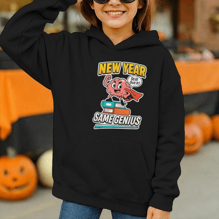 New Year Same Genius Confident Back To School Vibe Graphic Youth Hoodie New Year Same Genius Confident Back To School Vibe Graphic Youth Hoodie