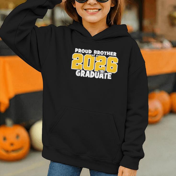 Proud Brother Of 2026 Graduate Matching Back To School GY Graphic Youth Hoodie Proud Brother Of 2026 Graduate Matching Back To School GY Graphic Youth Hoodie