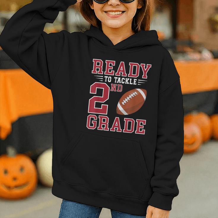 Ready To Tackle 2nd Grade Back To School First Day Of School Graphic Youth Hoodie Ready To Tackle 2nd Grade Back To School First Day Of School Graphic Youth Hoodie