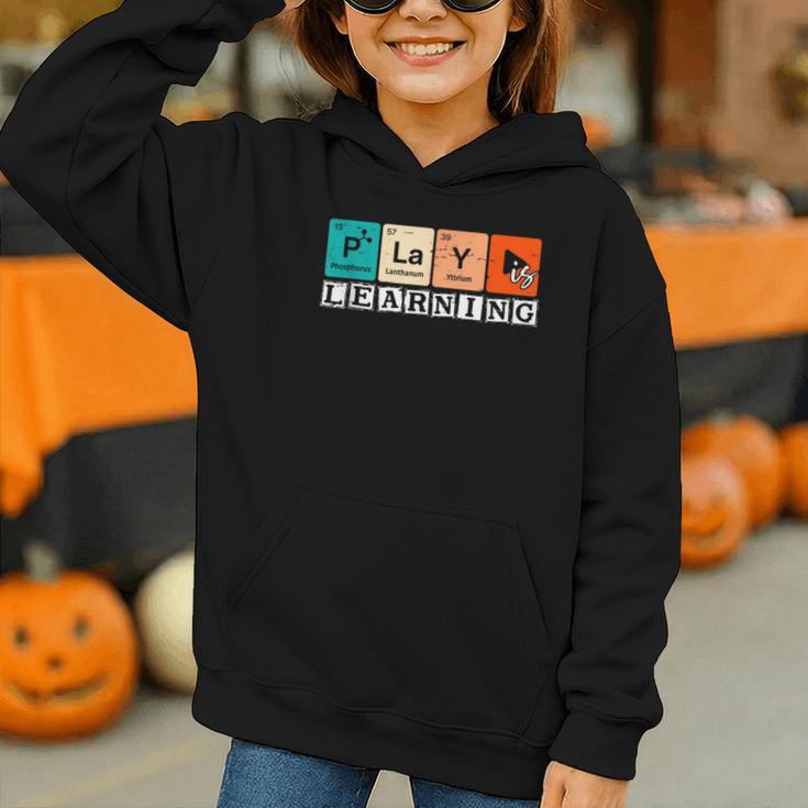 Retro Play Is Learning Back To School First Day Of School Graphic Youth Hoodie Retro Play Is Learning Back To School First Day Of School Graphic Youth Hoodie