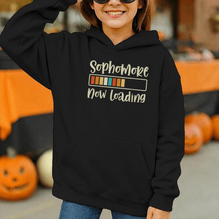 Retro Sophomore Now Loading 2028 High School Back To School Graphic Youth Hoodie Retro Sophomore Now Loading 2028 High School Back To School Graphic Youth Hoodie