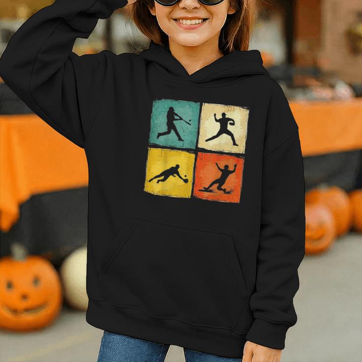 Retro Style Baseball Lover Playing Men Women Kids Baseball Graphic Youth Hoodie Retro Style Baseball Lover Playing Men Women Kids Baseball Graphic Youth Hoodie