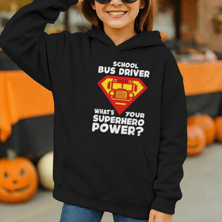 School Bus Driver Superhero Back To School Graphic Youth Hoodie School Bus Driver Superhero Back To School Graphic Youth Hoodie