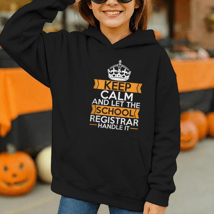 School Registry Student Enrollment Back To School Registrar Graphic Youth Hoodie
