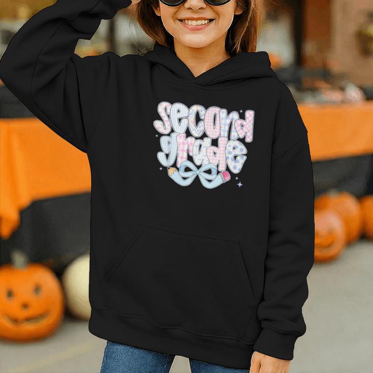 Second Grade Coquette Bow First Day Of School Back To School Graphic Youth Hoodie