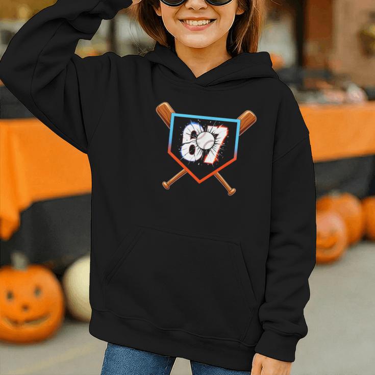Six Seven 67 Baseball Birthday Boy Men Kids Boys Graphic Youth Hoodie Six Seven 67 Baseball Birthday Boy Men Kids Boys Graphic Youth Hoodie