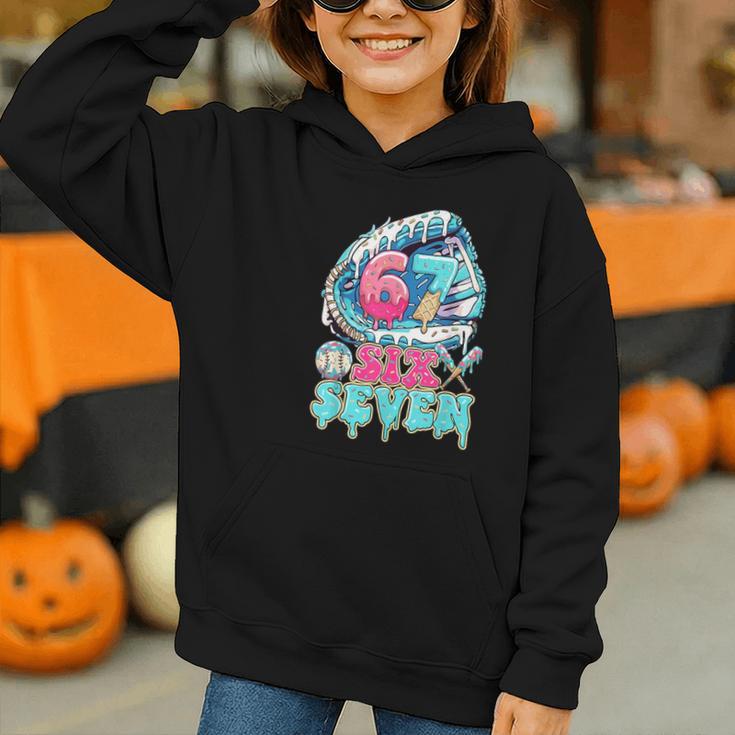 Six Seven 67 Ice Cream Drip Baseball For Boy Kids Youth Graphic Youth Hoodie Six Seven 67 Ice Cream Drip Baseball For Boy Kids Youth Graphic Youth Hoodie