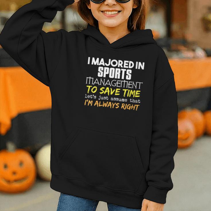 Sports Management Major For Back To School Graphic Youth Hoodie Sports Management Major For Back To School Graphic Youth Hoodie