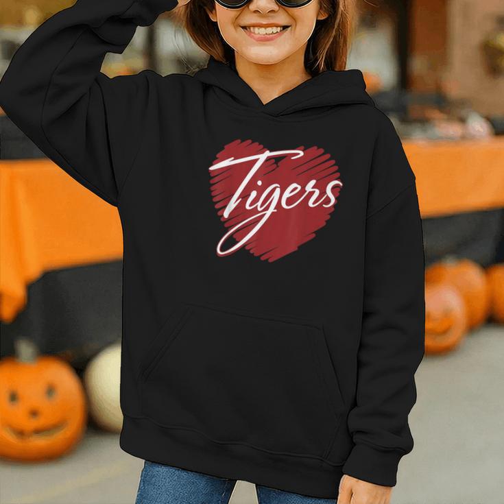Tigers Heart Back To School Spirit M Graphic Youth Hoodie