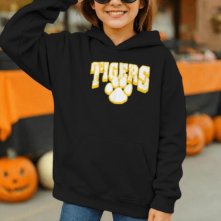 Tigers School Spirit Back To School Y Graphic Youth Hoodie