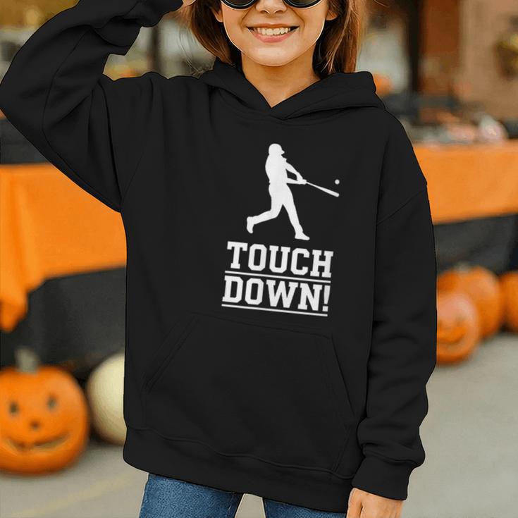 Touchdown Baseball Football Sports Graphic Youth Hoodie Touchdown Baseball Football Sports Graphic Youth Hoodie