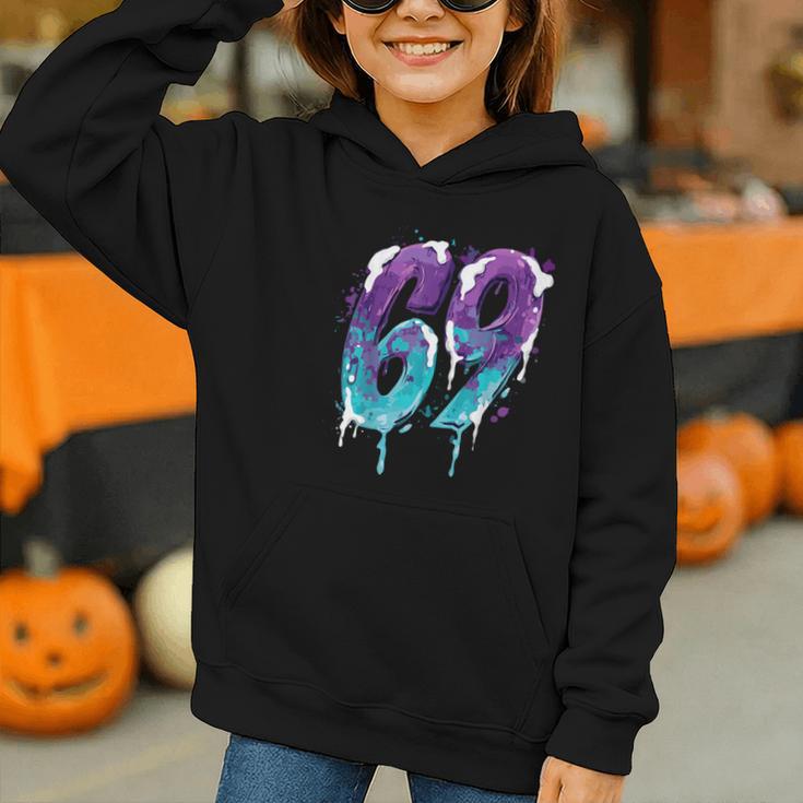 Vintage Baseball 69 Number Graphic Youth Hoodie