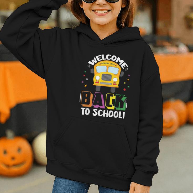 Welcome Back To School Bus Driver First Day Of School Graphic Youth Hoodie Welcome Back To School Bus Driver First Day Of School Graphic Youth Hoodie