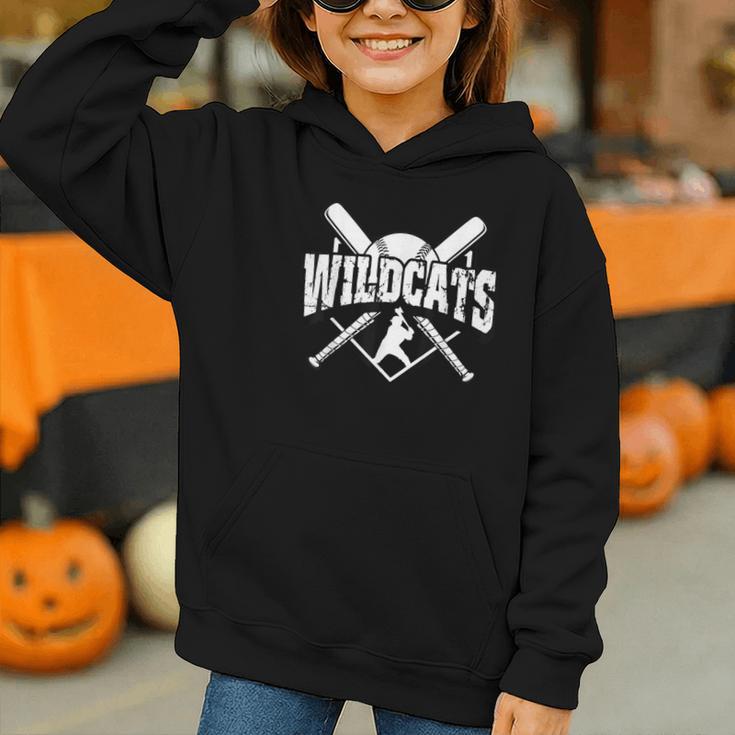 Wildcats Baseball Back To School Spirit Graphic Youth Hoodie